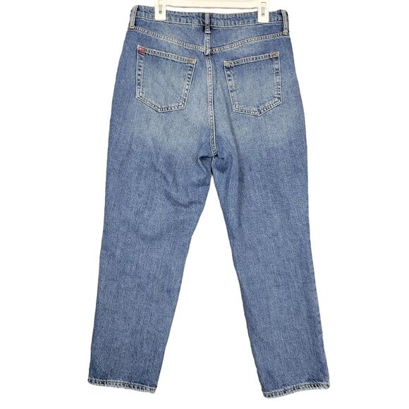 BDG Slim Straight Button Fly Cropped Distressed Denim Blue Jeans SIZE 32 - Picture 2 of 11